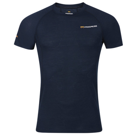 Tricou funcțional bărbați Progress MA NKR 125 negru/albastru černo-modrá