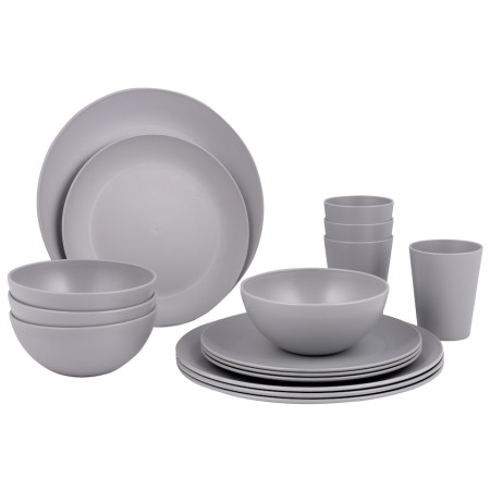 Veselă Bo-Camp Tableware Renew RPET 16pcs gri gray