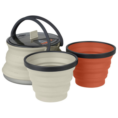 Set vase Sea to Summit X-Set: 11 3pc gri/roșu