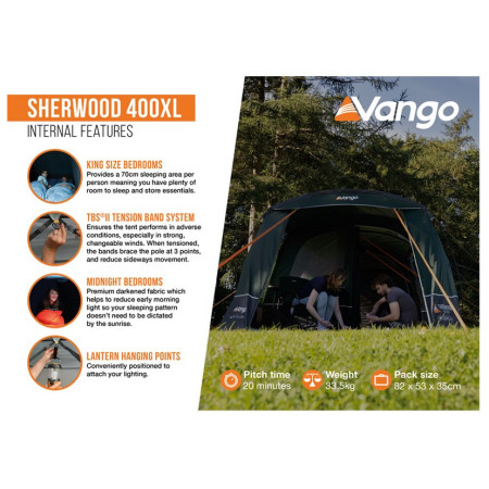 Cort de familie Vango Sherwood 400XL Package