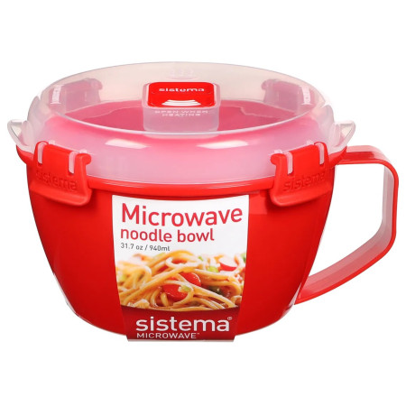 Bol pentru tăieței Sistema Noodle Bowl Microwave roșu red