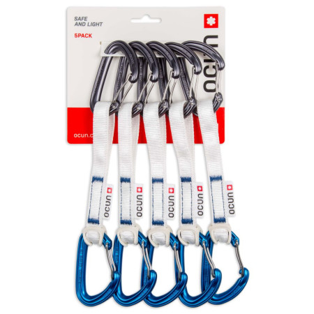 Set bulce echipate Ocún Kestrel Qd Bio-Dyn-Ring 15 Mm 15 Cm 5-Pack albastru