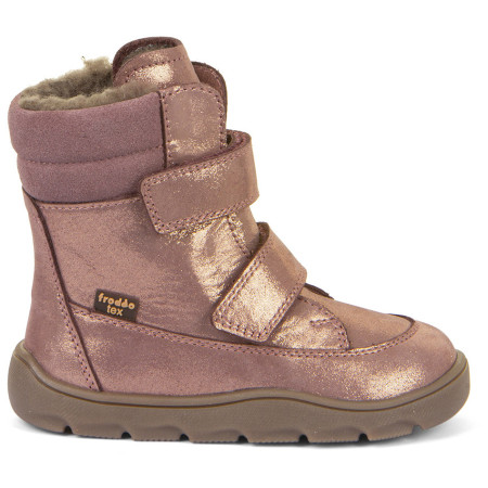Încălțăminte de iarnă copii Frodo Barefoot Zeru Tex Winter Pink/Gold