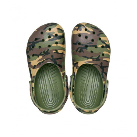 Papuci copii Crocs Classic Camouflage Clog Army Green/Multi