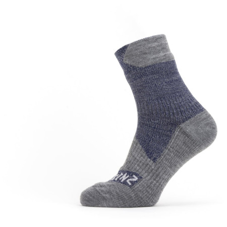 Șosete impermeabile SealSkinz Bircham gri/albastru Navy Blue/Grey Marl