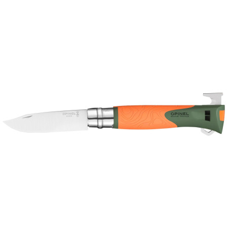 Cuțit Opinel VRI N°12 Inox Explore s odstraňovačem klíšťat portocaliu/