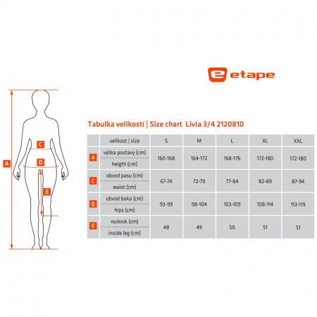 Pantaloni de ciclism femei Etape Livia 3/4