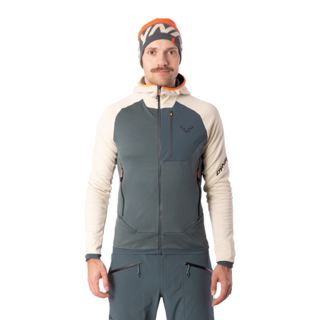 Hanorac funcțional bărbați Dynafit Radical Wool Hooded Jkt M gri/alb 7961 - overcast/0720