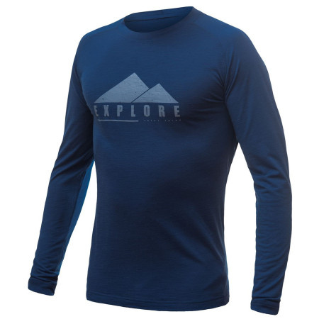 Tricou bărbați Sensor Merino Air Pt Explore dl.rukáv albastru închis