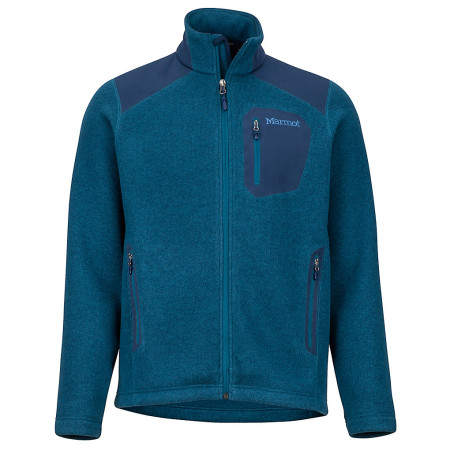 Pulover bărbați Marmot Wrangell Jacket albastru închis Denim/Dark Indigo