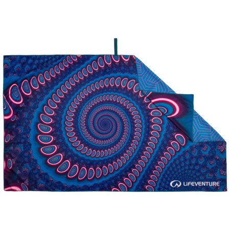 Prosop cu uscare rapidă LifeVenture Printed SoftFibre Trek Towel violet închis/roz