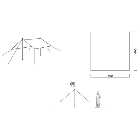 Tendă Easy Camp Totak Tarp 4 x 4 m