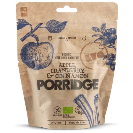 Mâncare deshitradată Lyo food Fulgi de ovăz cu mere, merișoare și scorțișoară