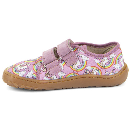 Teniși pentru copii Frodo Barefoot canvas White/Pink