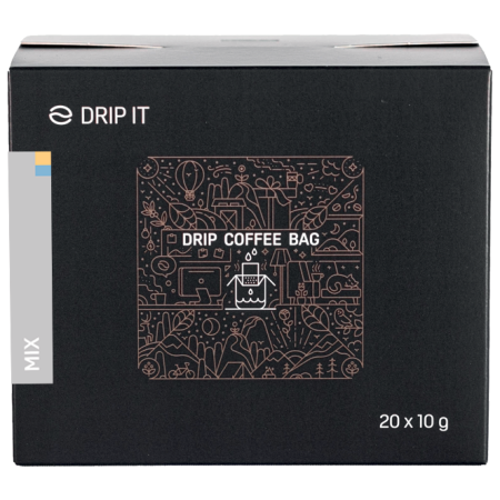 Cafea Drip it Mix - Colombia, Honduras 20x10 g gri šedá