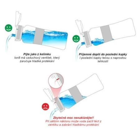 Sticlă copii Ion8 Leak Proof Blue Flamingos 400ml