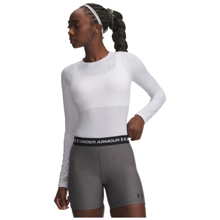 Tricou femei Under Armour UA HG Authentics Comp LS alb