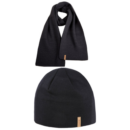 Set Kama Merino čepice a šála A02 + S07 negru black