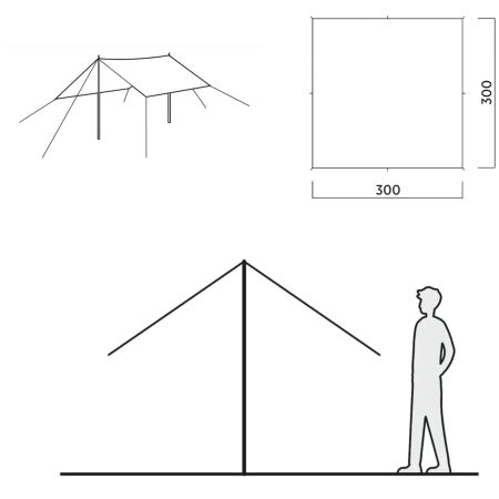 Prelata Easy Camp Norddal Tarp 3 x 3 m