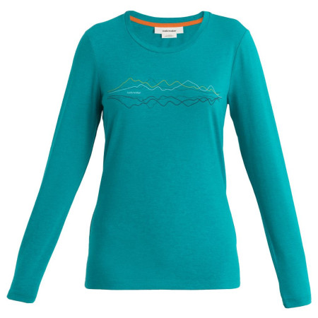 Tricou funcțional femei Icebreaker W Mer Central Classic LS Tee Icebreaker verde