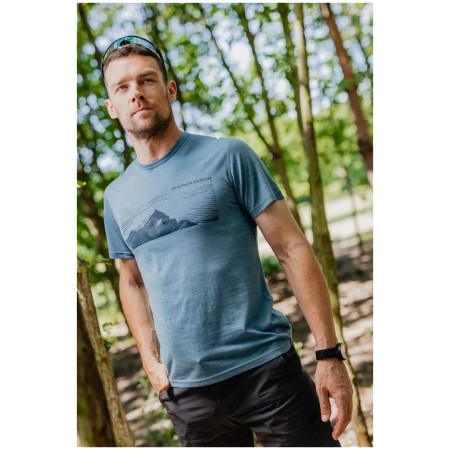 Tricou bărbați MOOA Merino Lyolite Highlander 150 Short