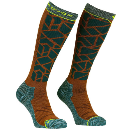 Șosete 3/4 bărbați Ortovox Ski Tour Comp Long Socks M portocaliu/gri dark pacific