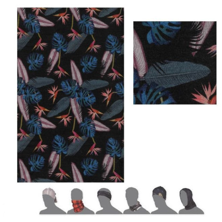 Fular Sensor Tube Merino Impress negru/albastru