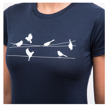 Tricou funcțional femei Sensor Merino Active Songbirds