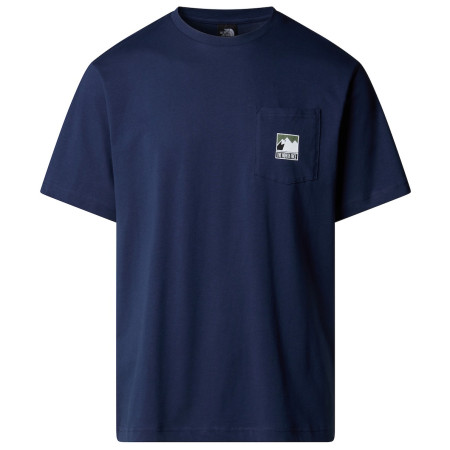Tricou bărbați The North Face M Mountain Logo Relaxed S/S Pocket Tee albastru închis Summit Navy