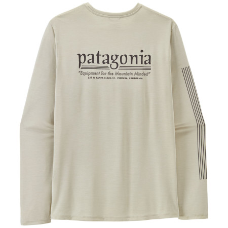 Tricou bărbați Patagonia M's L/S Cap Cool Daily Shirt - Hut Tripper alb Dyno White