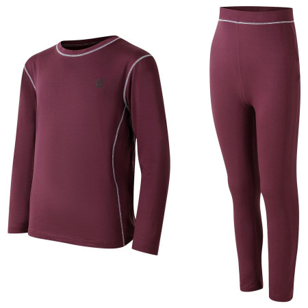 Set funcțional copii Dare 2b Pow II Baselayer Set Huckleberry roșu închis Huckleberry
