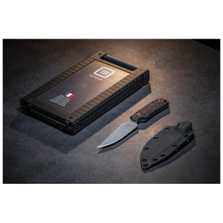 Cuțit TB OUTDOOR Commandeur All Purpose Knife Ziricote Wood Handle