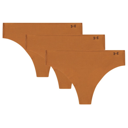 Chiloți femei Under Armour PURE STRETCH NO SHOW THONG -SOLID 3PK maro