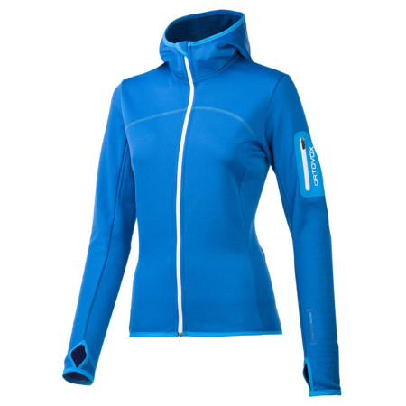 Hanorac femei Ortovox Merino Fleece Hoody albastru BlueOcean
