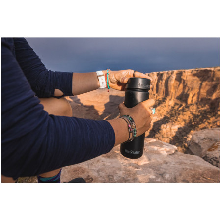 Sticlă oțel Klean Kanteen Wide w/Wide Loop Cap - brushed stainless 800 ml