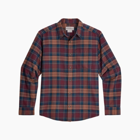 Cămașă bărbați Royal Robins Lieback Organic Cotton Flannel L/S vișiniu Wine Oak Pld