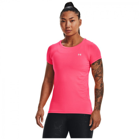 Tricou funcțional femei Under Armour HG Armour SS roz/gri Pink Shock / / Metallic Silver