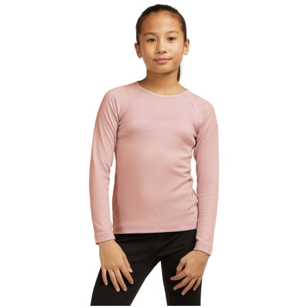 Tricou funcțional copii Icebreaker K 200 Oasis LS Crewe Pink Quartz