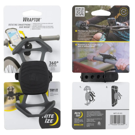 Sistem de fixare pentru bicicletă Nite Ize Wraptor negru Černá