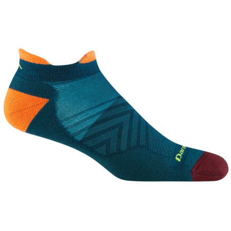 Șosete bărbați Darn Tough M Run No Show Tab Ultra-Lightweight With Cushion albastru/portocaliu dark teal