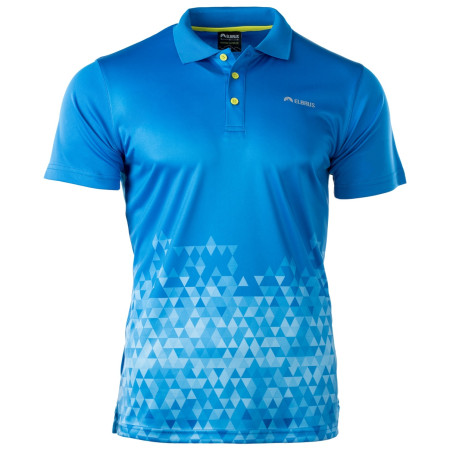 Tricou bÄ�rbaČ›i Elbrus Kantale albastru FRENCH BLUE TRIANGLE PRINT/ACID LIME