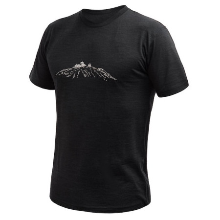 Tricou funcțional bărbați Sensor Merino Cordura Peak negru černá