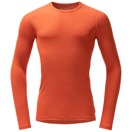 Tricou funcțional bărbați Devold Adventure Merino 190 Shirt Man portocaliu/ Brick