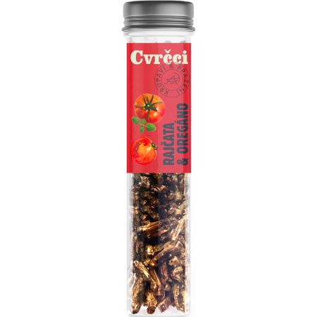 Greieri comestibili Sens Křupaví & pražení cvrčci Rajče & Oregáno