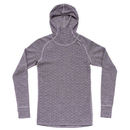 Tricou funcțional femei Devold Kvitegga Merino 230 Hoodie Wmn albastru ORCHID