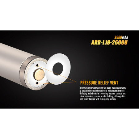 Baterii reînc�rcabile Fenix 18650 2600 mAh USB Li-ion