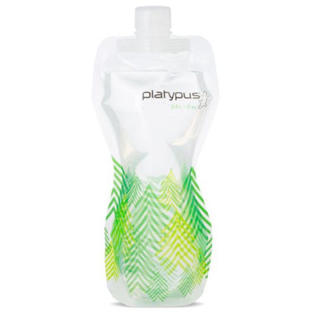 Sticlă pliantă Platypus Soft Bottle 1,0L Closure alb/verde Trees