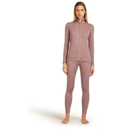 Tricou funcțional femei Icebreaker Women Merino 260 Tech Vertex LS Half Zip Delta Lines AOP