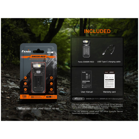 Lanternă de buzunar Fenix SW05R-RED