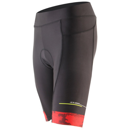 Pantaloni scurți de ciclism femei Axon Aktiv D negru/roșu